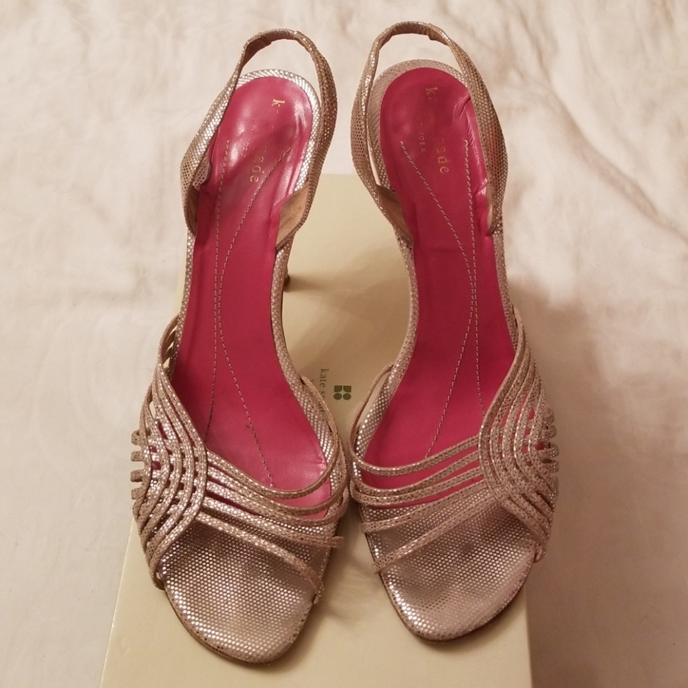 Kate Spade Silver Strappy Sandals Holiday Wedding